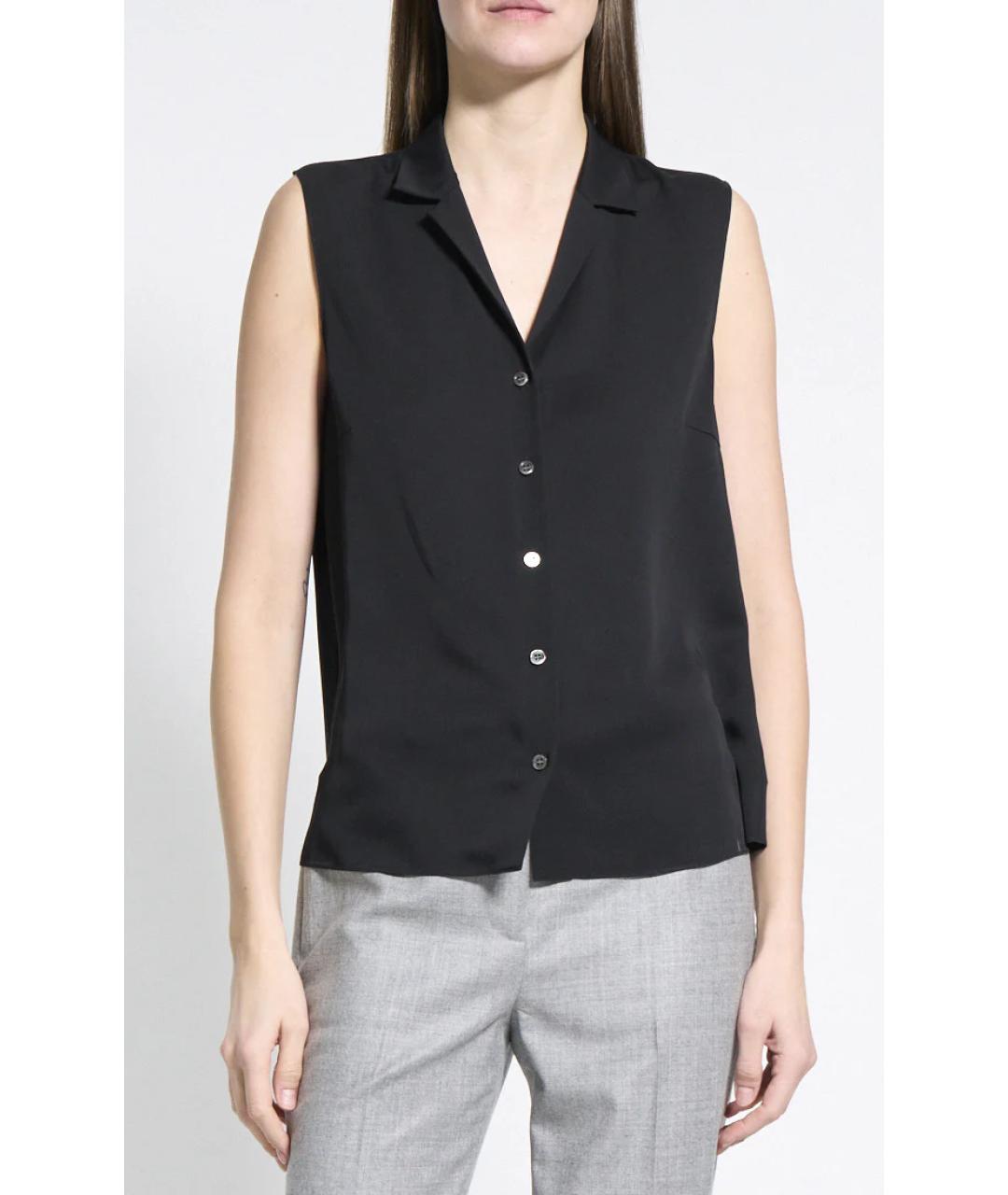 THEORY Черный шелковый жилет, фото 2
