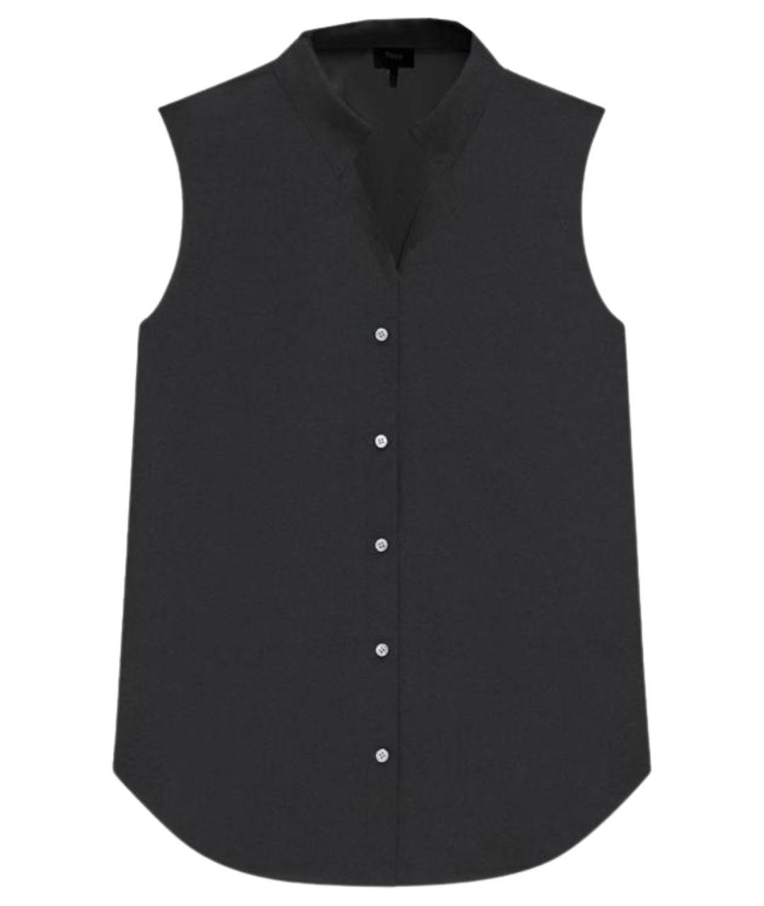 THEORY Черный шелковый жилет, фото 1