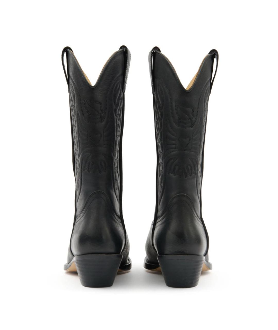 MM6 MAISON MARGIELA Черные кожаные полусапоги, фото 4