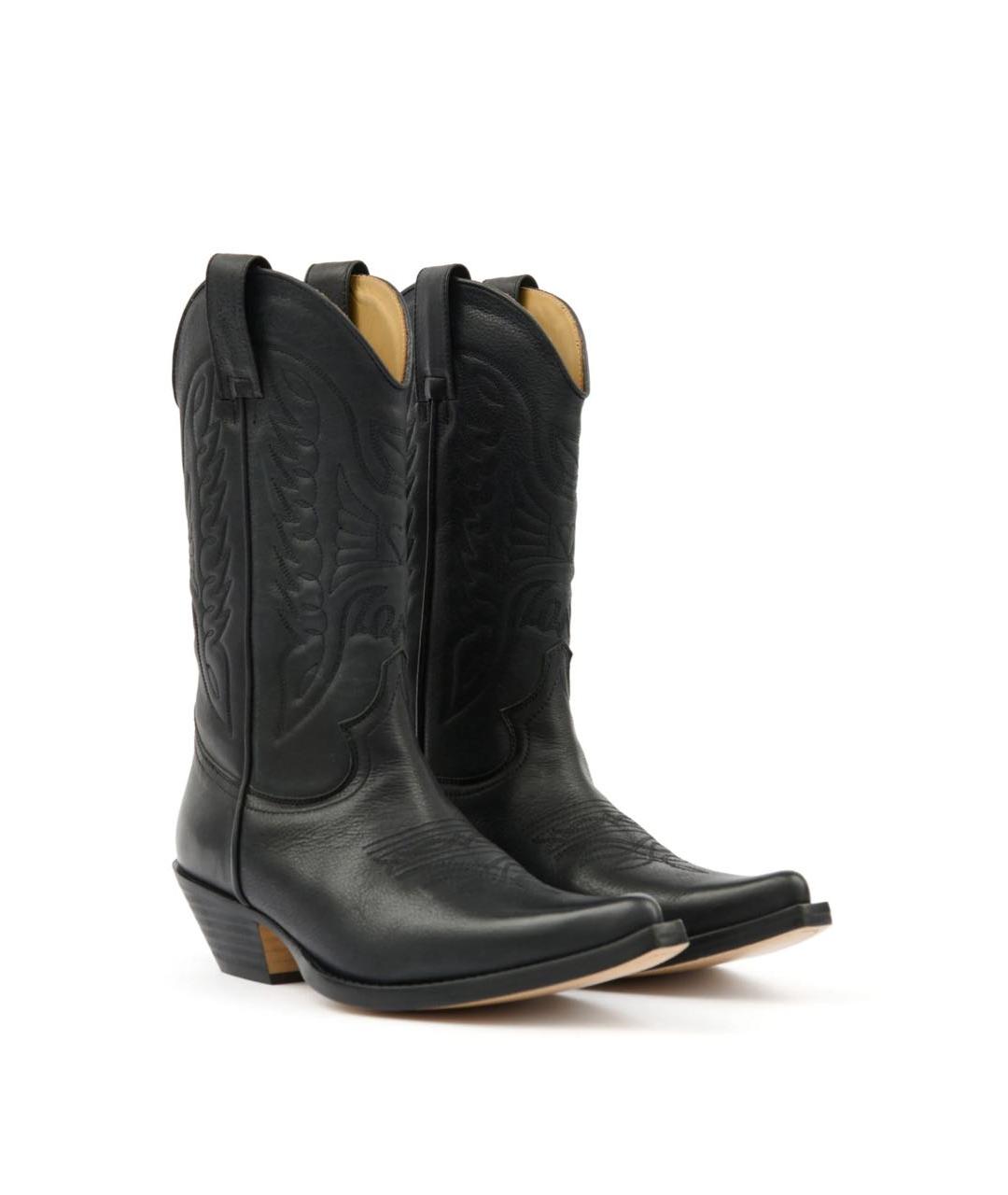 MM6 MAISON MARGIELA Черные кожаные полусапоги, фото 2