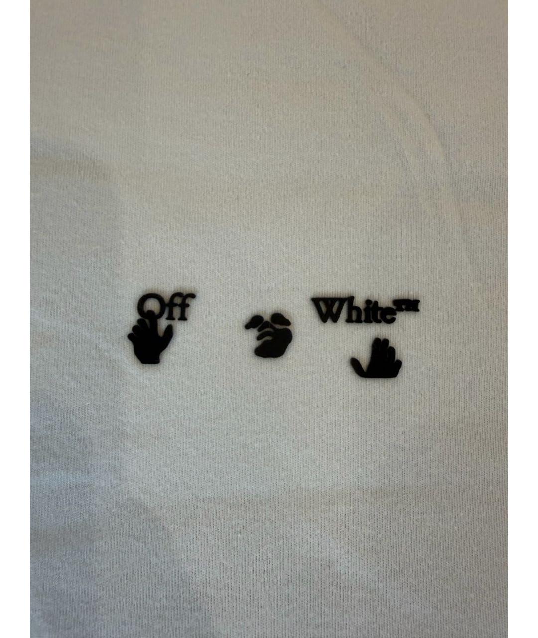 OFF-WHITE Голубая хлопковая футболка, фото 6