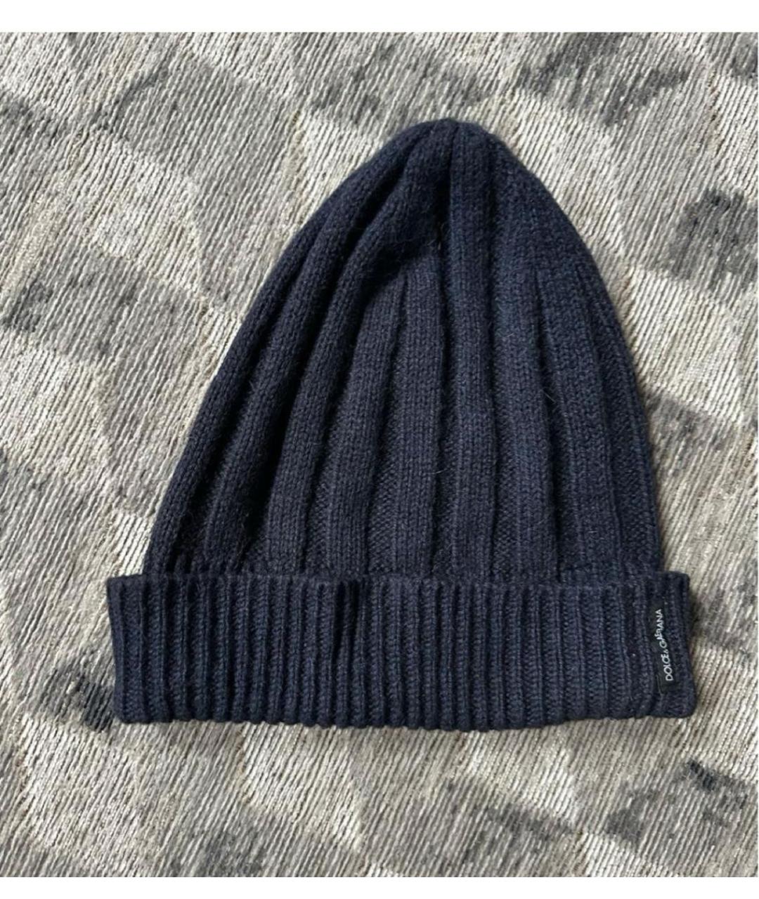 DOLCE&GABBANA Темно-синяя шапка, фото 5
