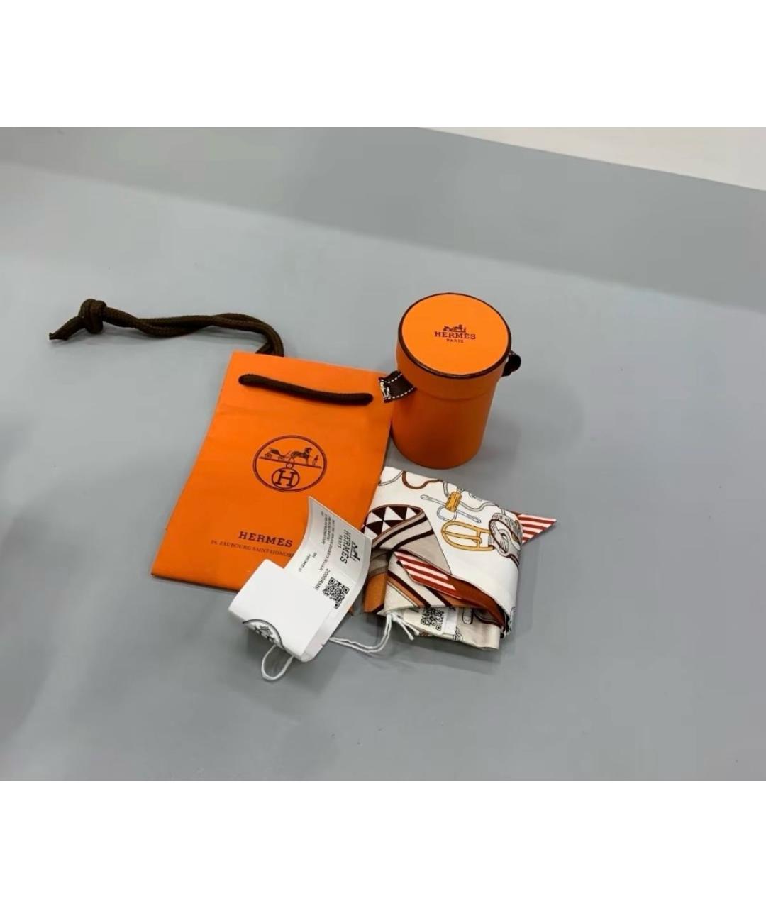 HERMES Мульти шелковый платок, фото 5