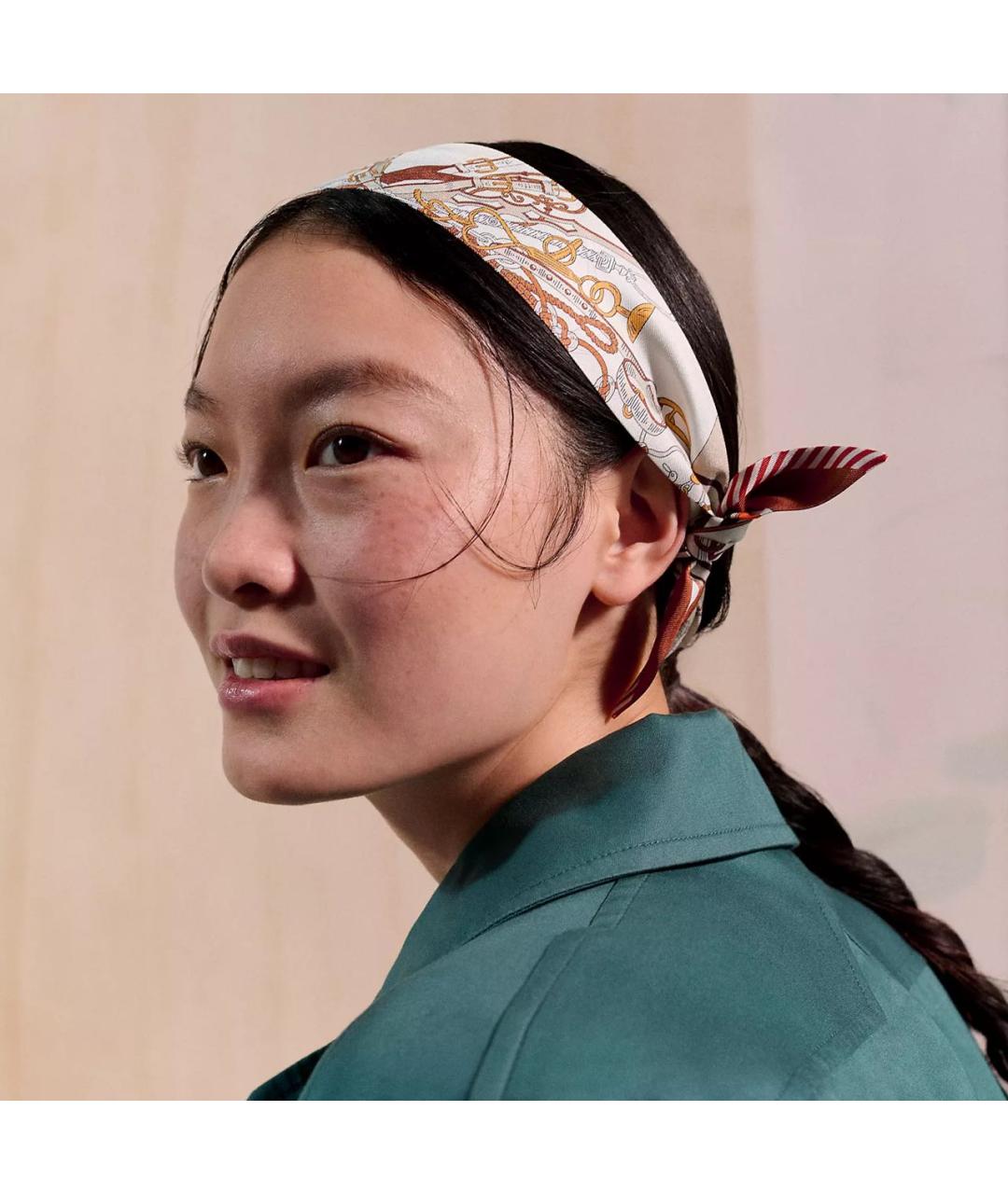 HERMES Мульти шелковый платок, фото 4