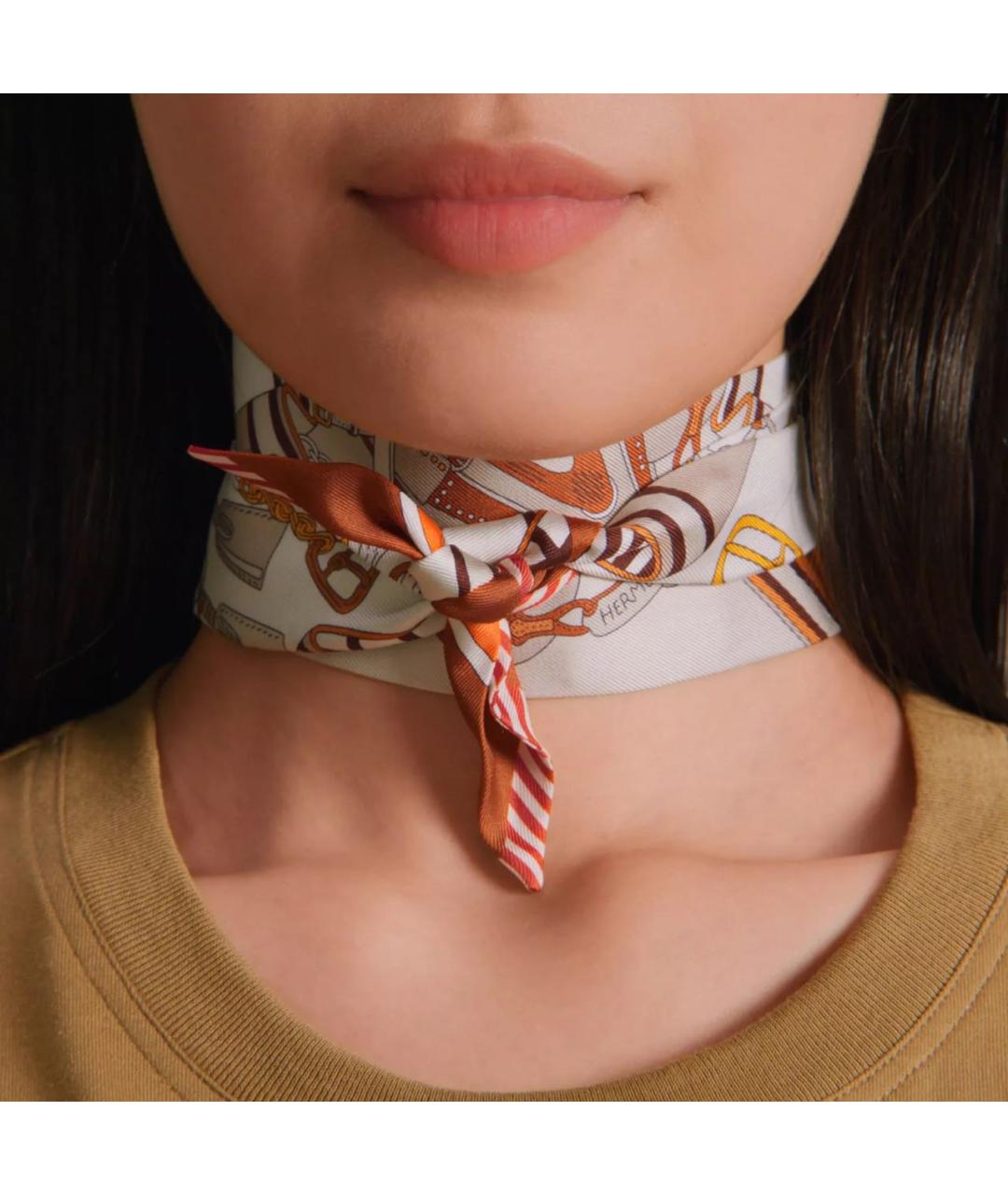 HERMES Мульти шелковый платок, фото 3