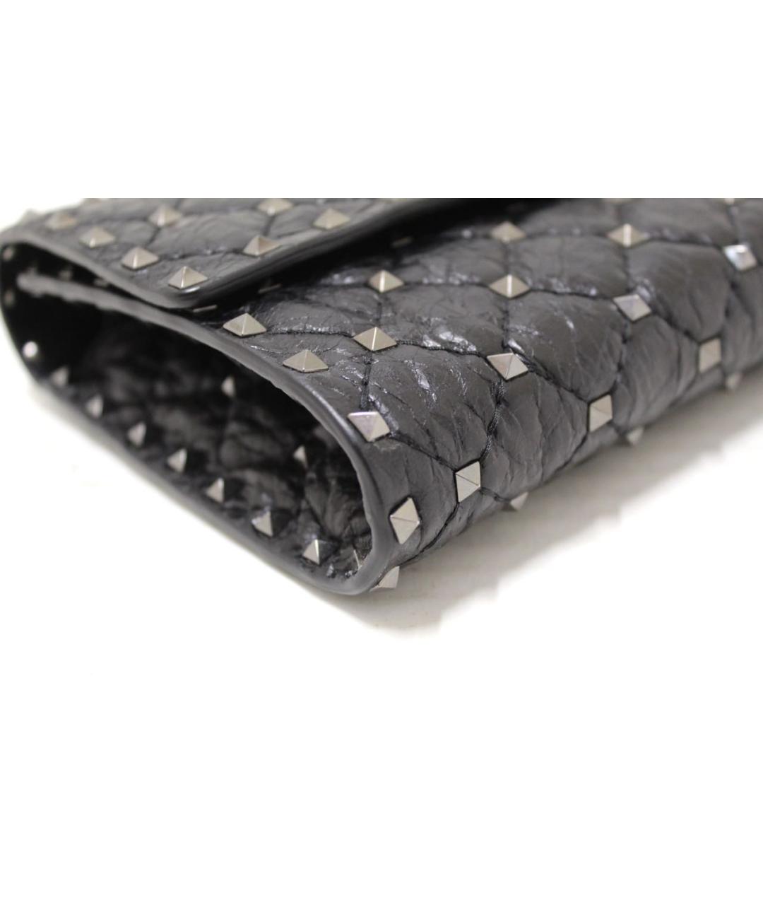 VALENTINO Черная кожаная сумка через плечо, фото 5