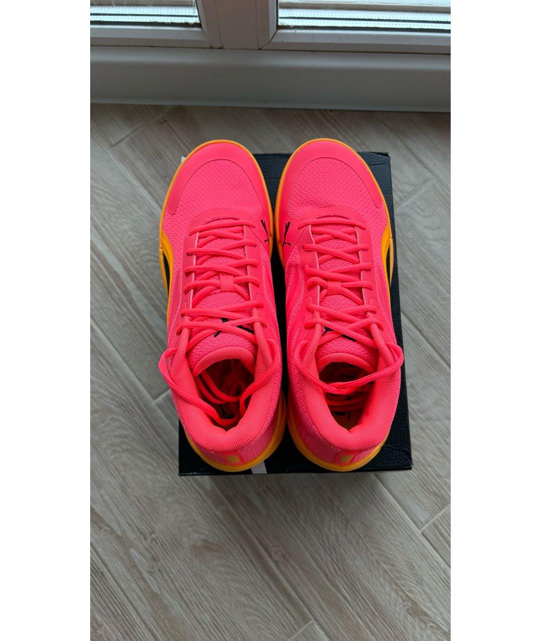 PUMA Розовые низкие кроссовки / кеды из искусственной кожи, фото 3