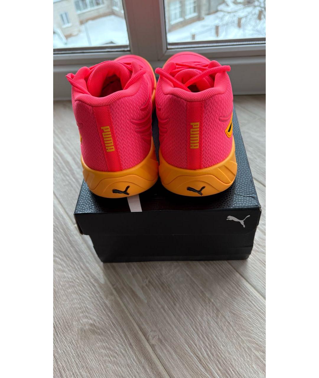 PUMA Розовые низкие кроссовки / кеды из искусственной кожи, фото 4