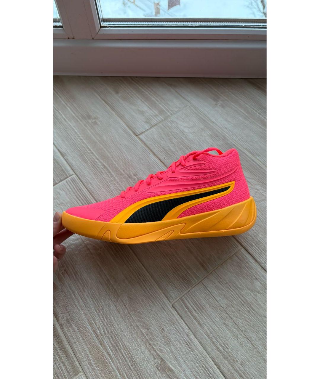 PUMA Розовые низкие кроссовки / кеды из искусственной кожи, фото 7