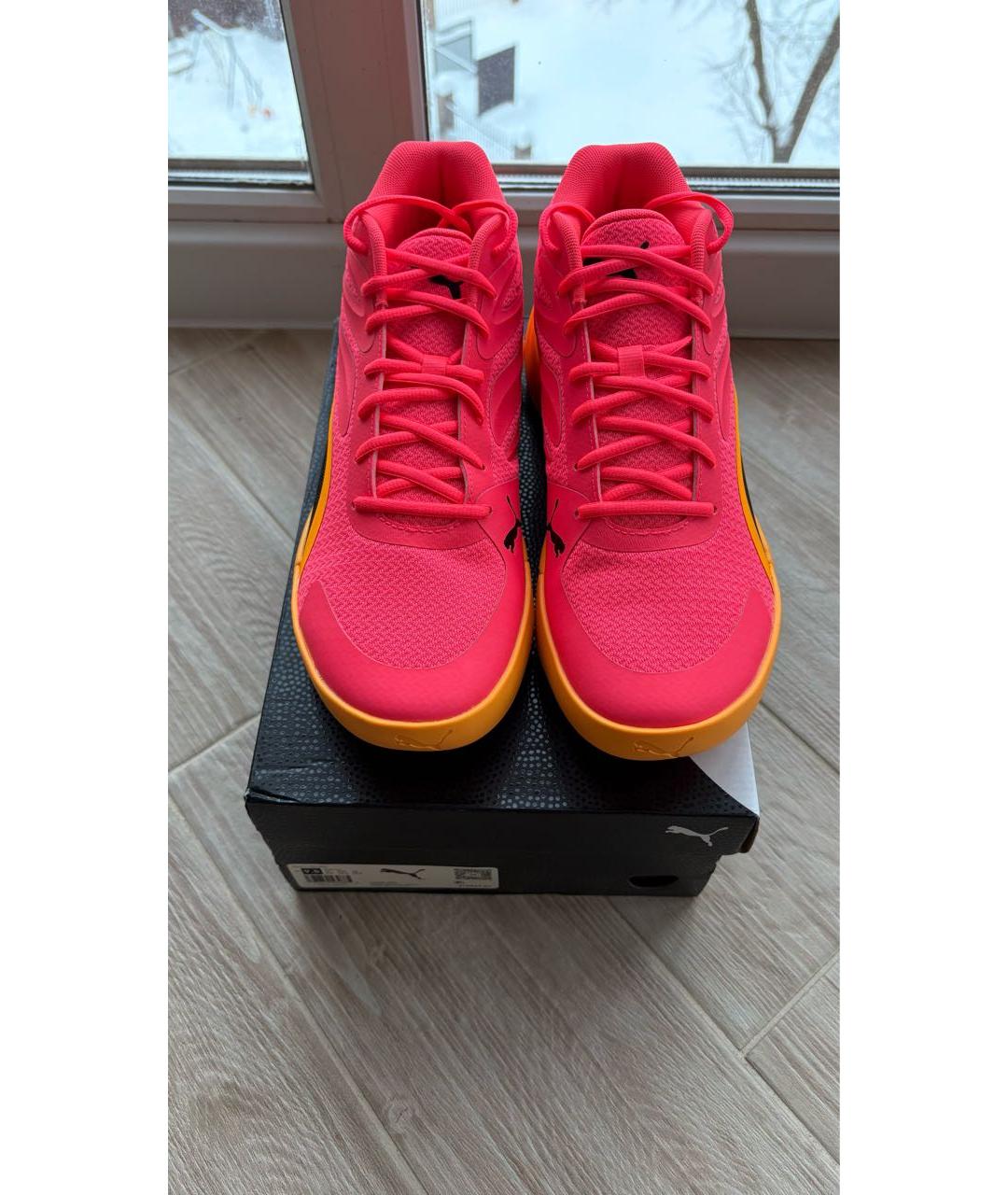 PUMA Розовые низкие кроссовки / кеды из искусственной кожи, фото 2