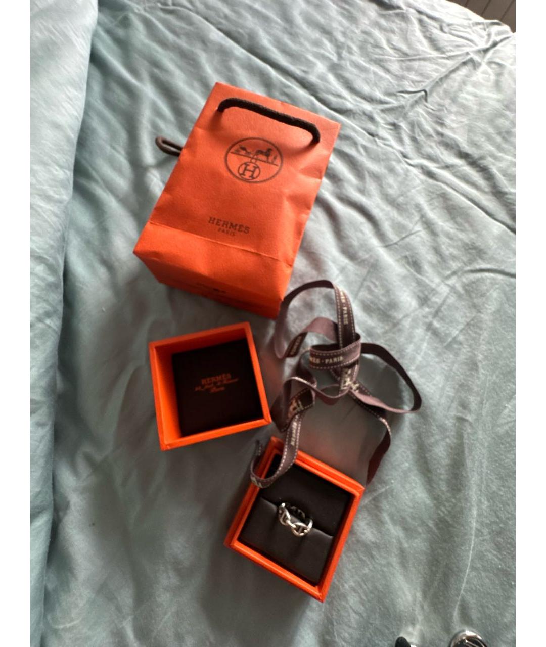 HERMES Серебряное серебряное кольцо, фото 3