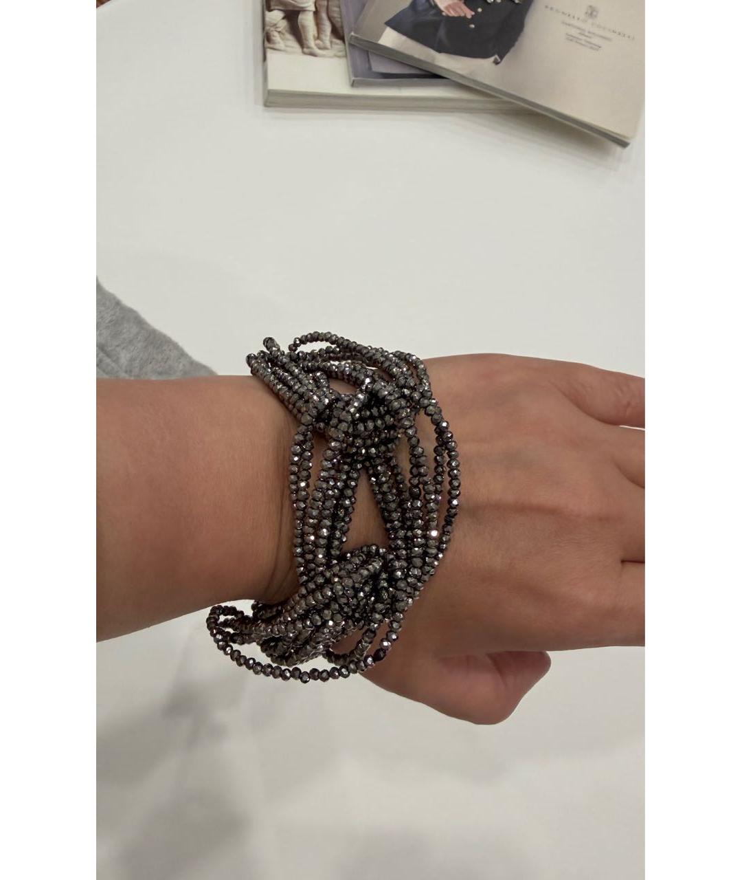 BRUNELLO CUCINELLI Серый браслет, фото 3