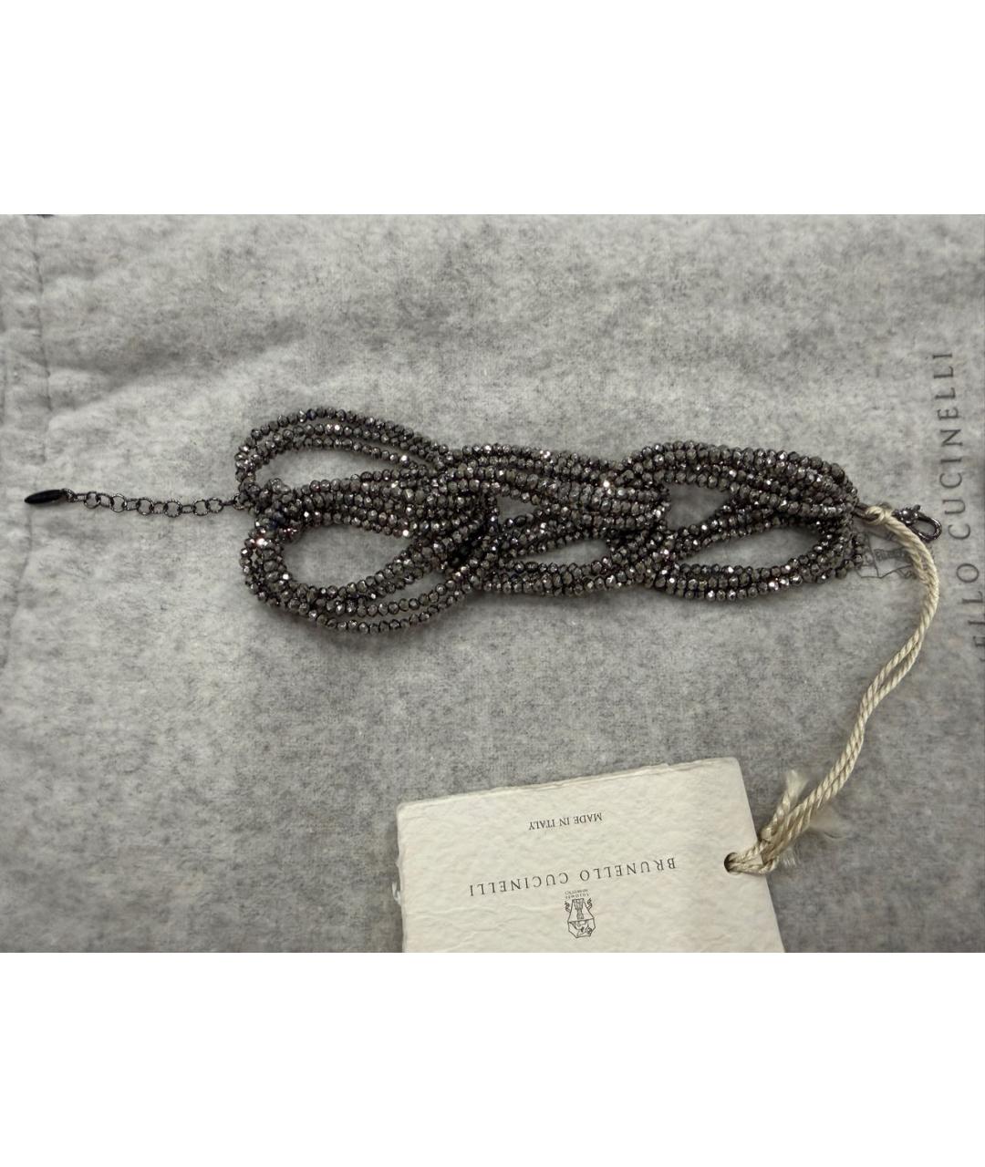 BRUNELLO CUCINELLI Серый браслет, фото 2