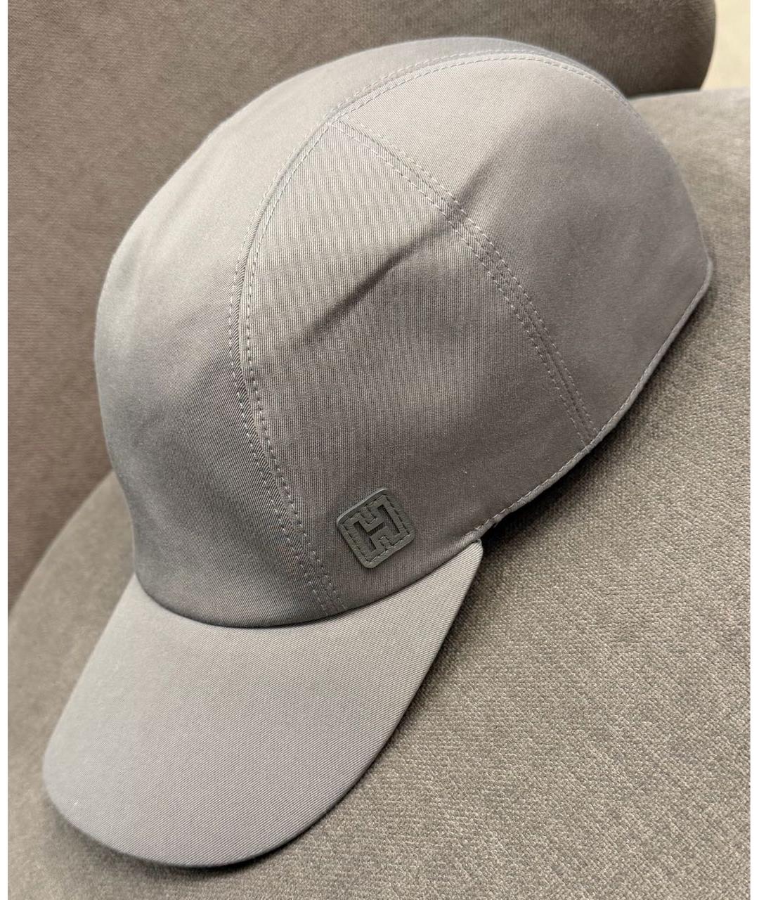 HERMES Серая хлопковая кепка/бейсболка, фото 8