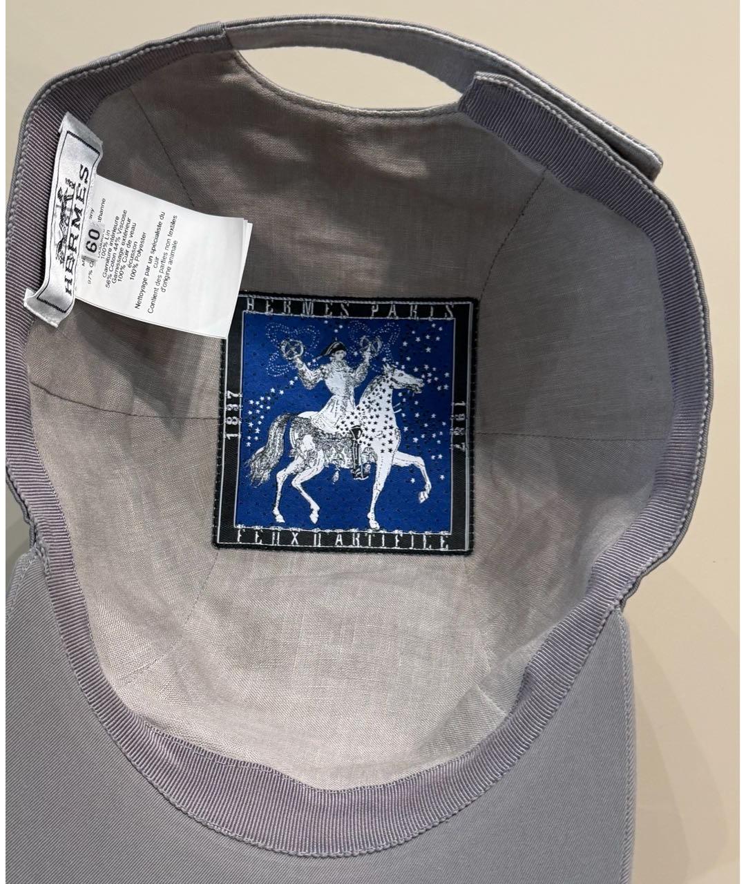 HERMES Серая хлопковая кепка/бейсболка, фото 4