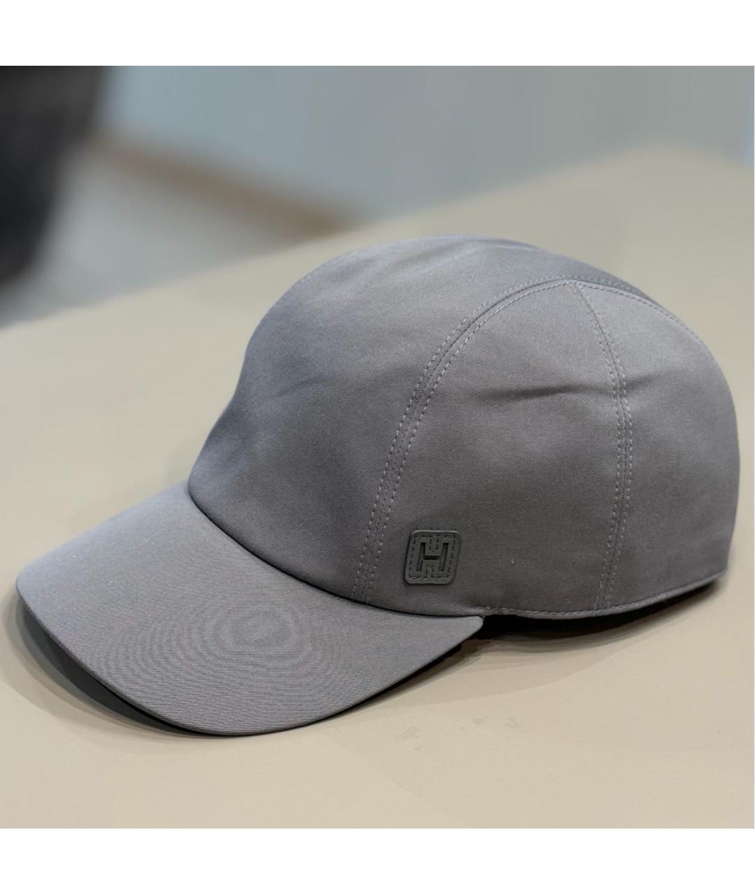 HERMES Серая хлопковая кепка/бейсболка, фото 9