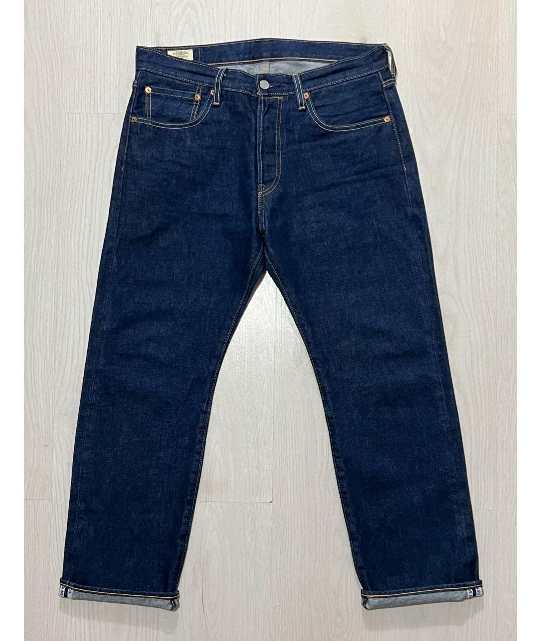 LEVI'S Темно-синие хлопковые прямые джинсы, фото 8