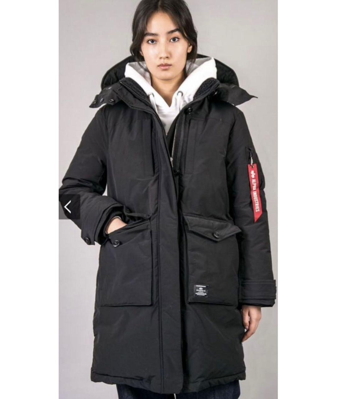 ALPHA INDUSTRIES Черный пуховик, фото 2