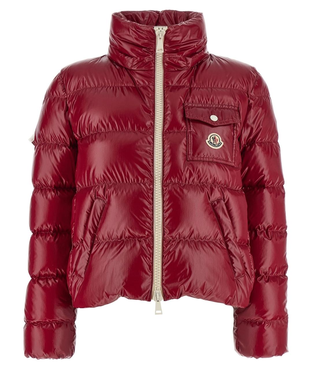 MONCLER Красная полиамидовая куртка, фото 1