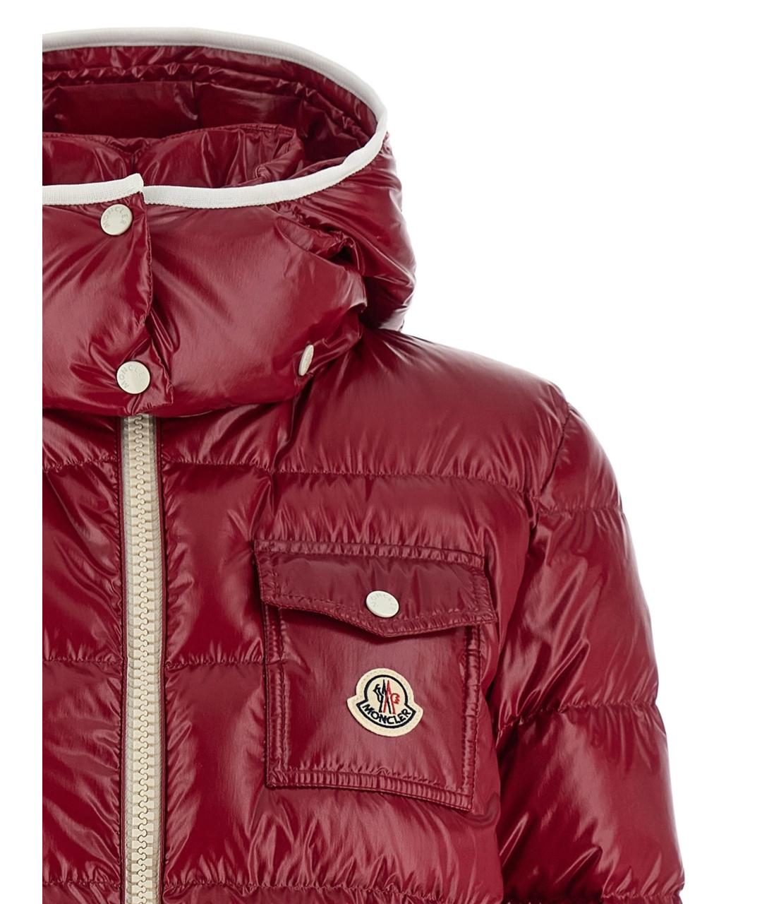 MONCLER Красная полиамидовая куртка, фото 3