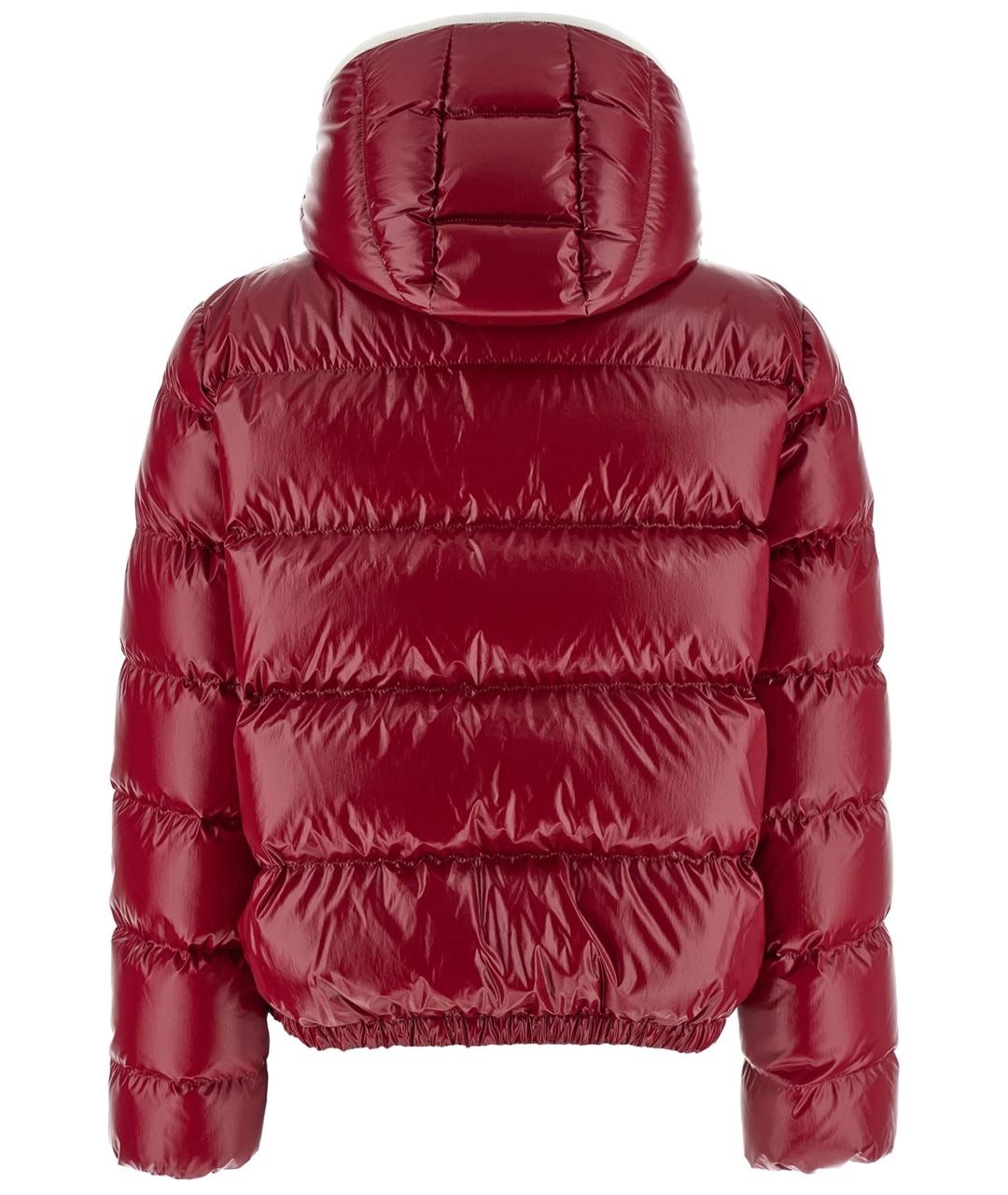 MONCLER Красная полиамидовая куртка, фото 4