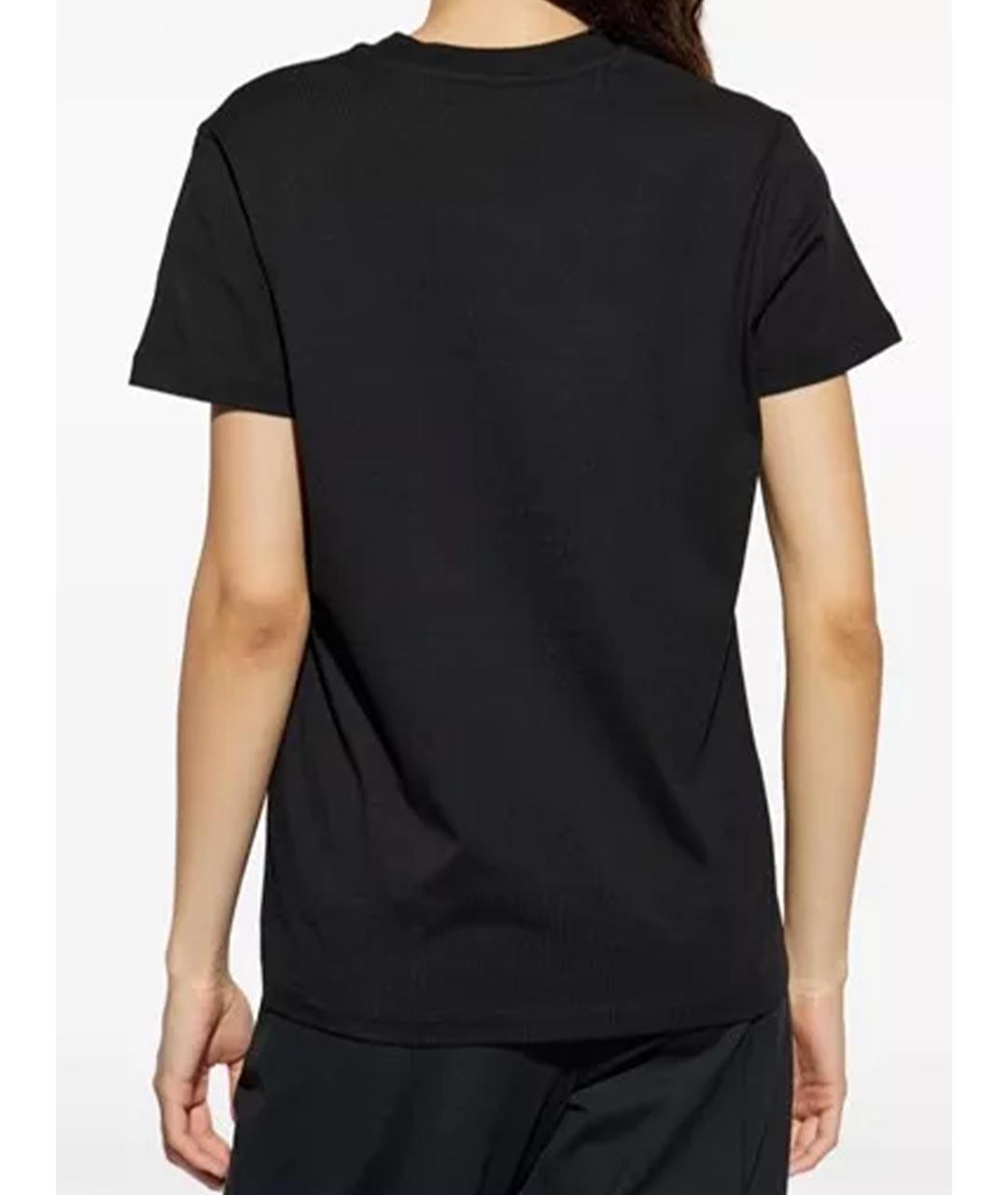 MONCLER Черная хлопковая футболка, фото 3