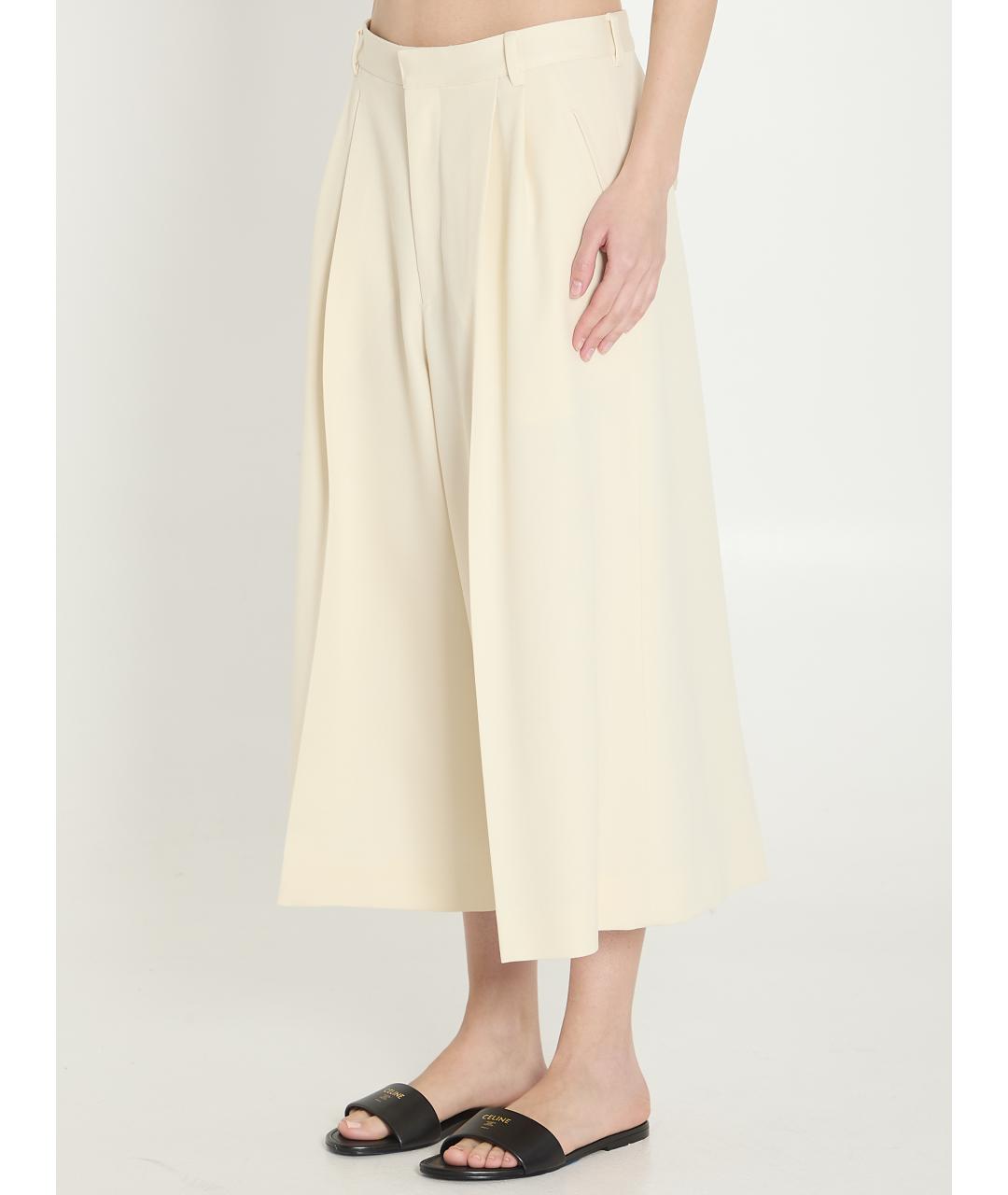 CELINE Бежевые шерстяные кюлоты, фото 3