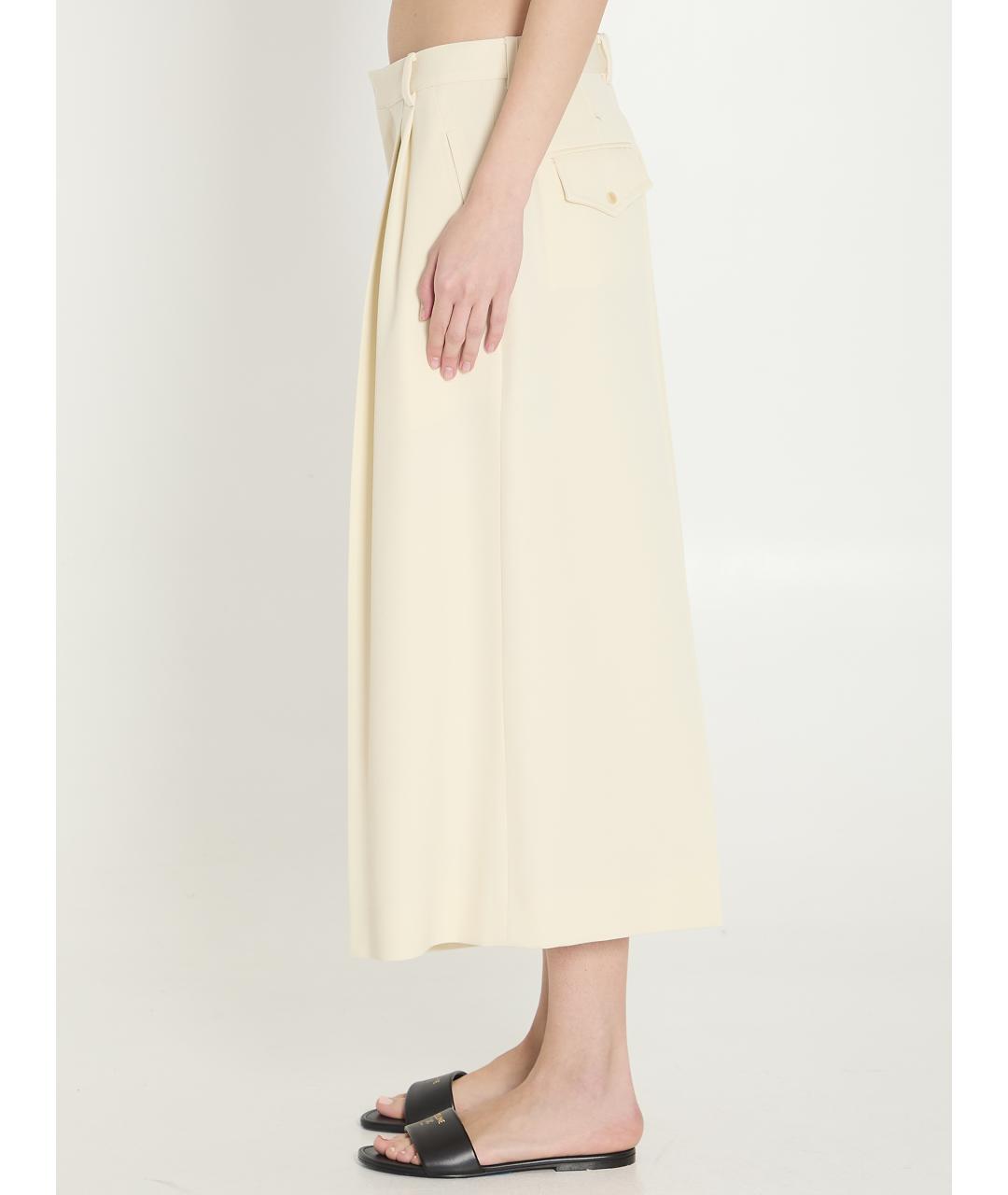 CELINE Бежевые шерстяные кюлоты, фото 4