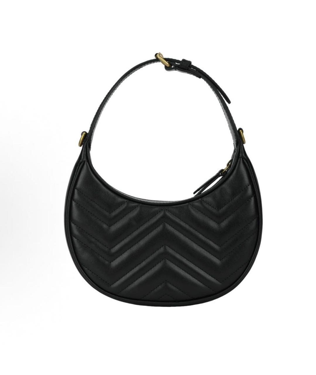 GUCCI Черная кожаная сумка через плечо, фото 3