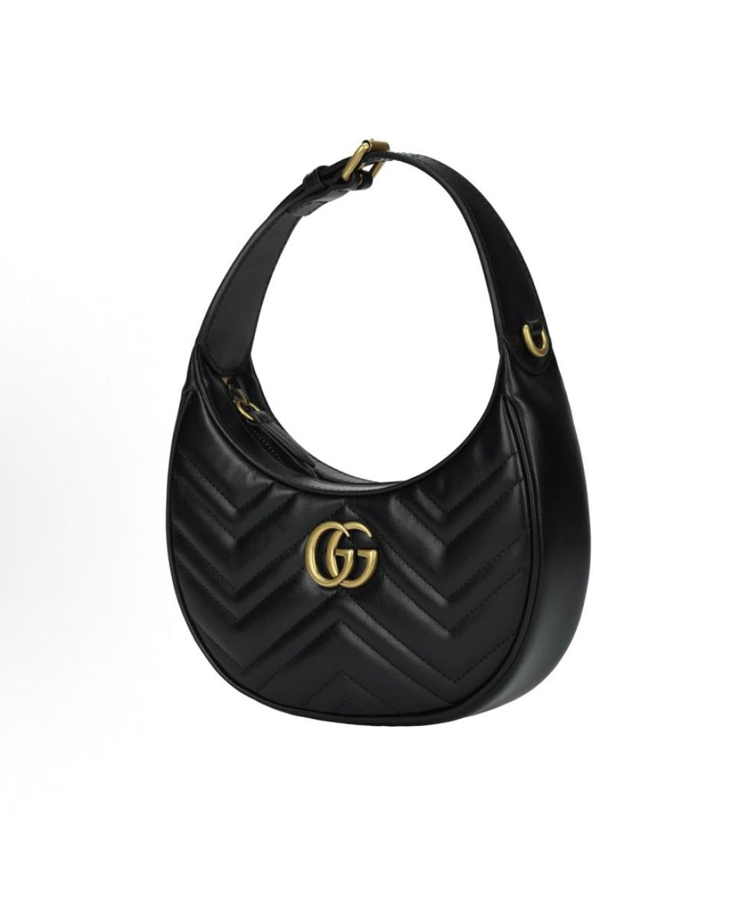 GUCCI Черная кожаная сумка через плечо, фото 2