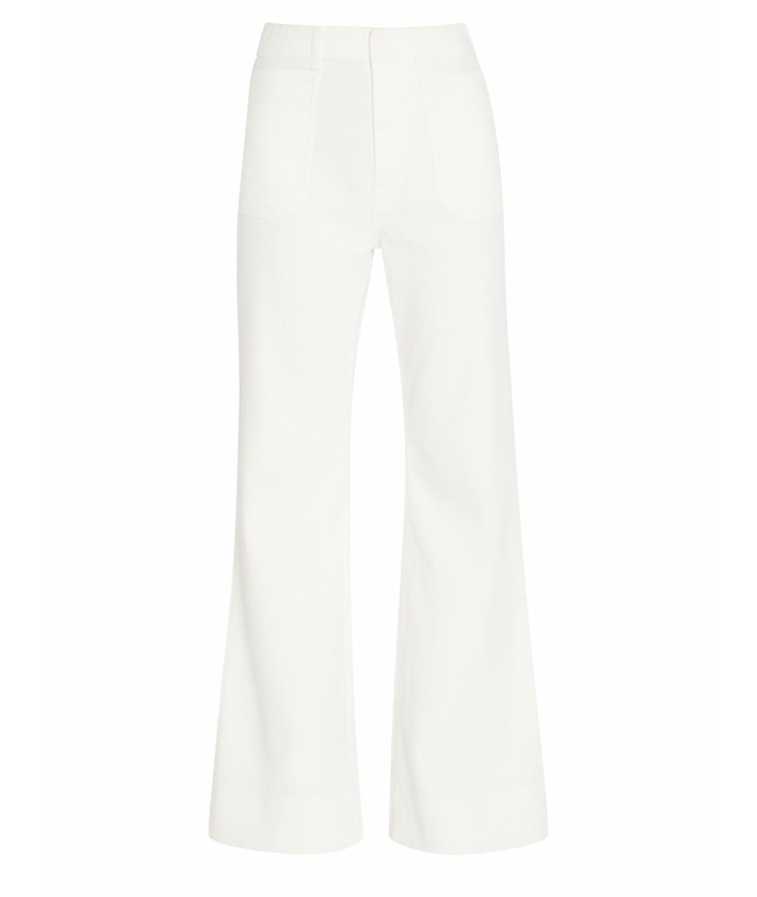 CELINE Белые хлопковые джинсы клеш, фото 1