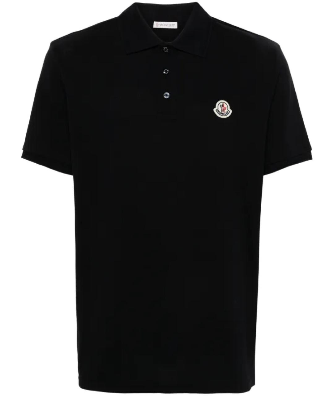 MONCLER Черная хлопковая футболка, фото 1