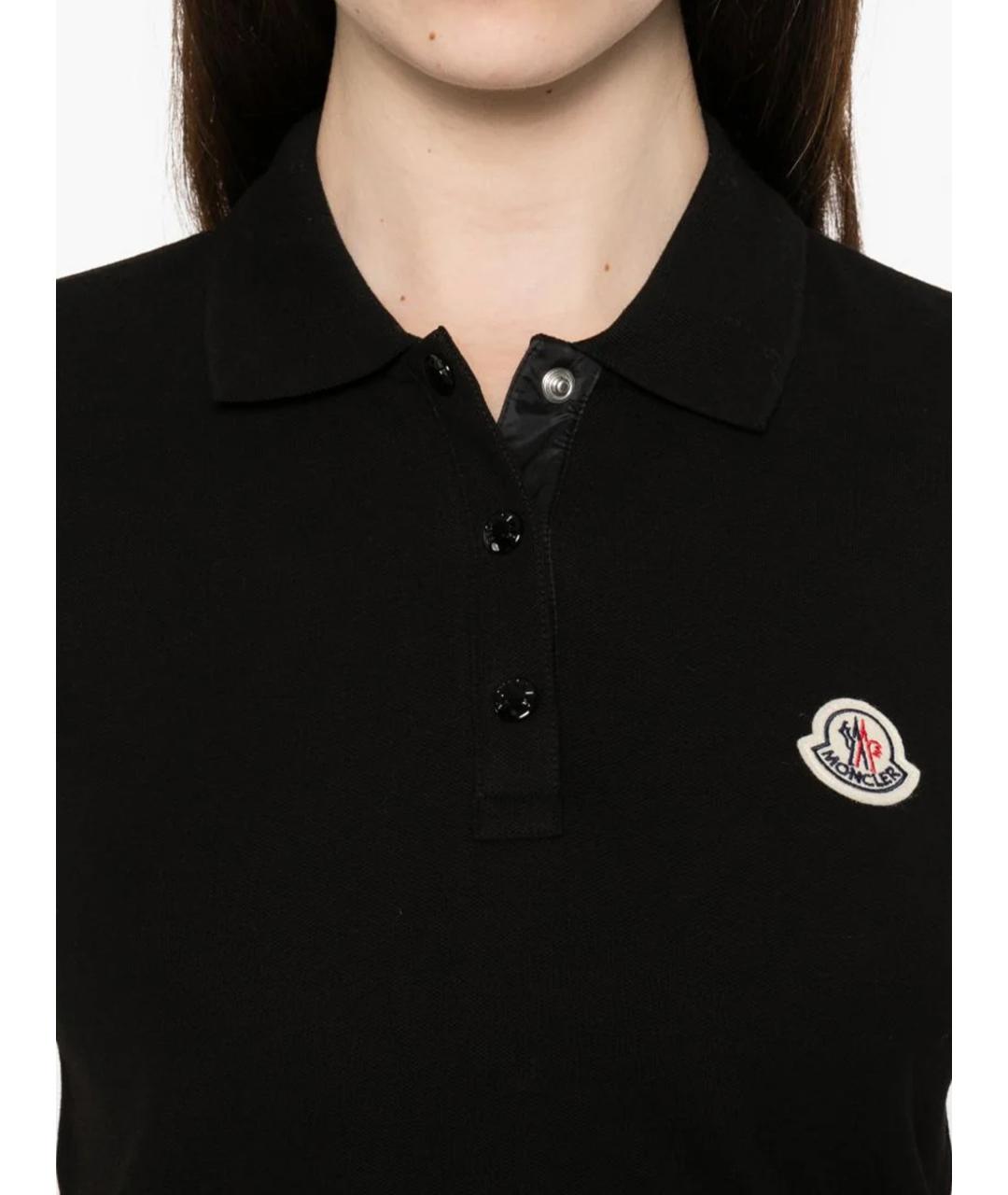 MONCLER Черная хлопковая футболка, фото 2