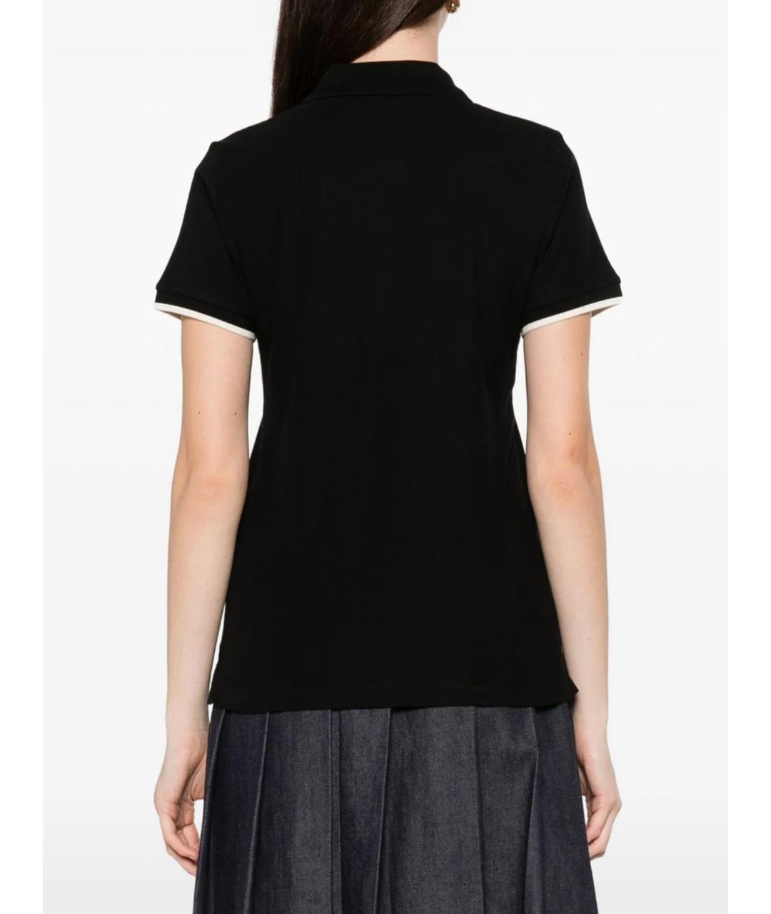 MONCLER Черная хлопковая футболка, фото 3