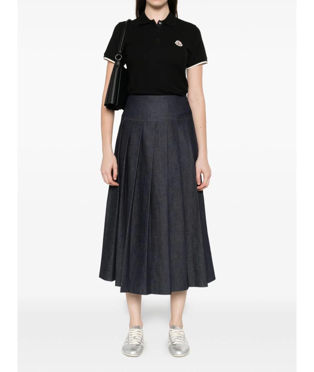 MONCLER Черная хлопковая футболка, фото 4