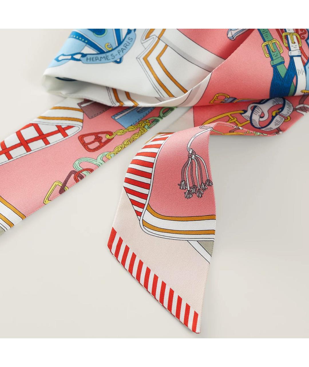 HERMES Мульти шелковый платок, фото 2