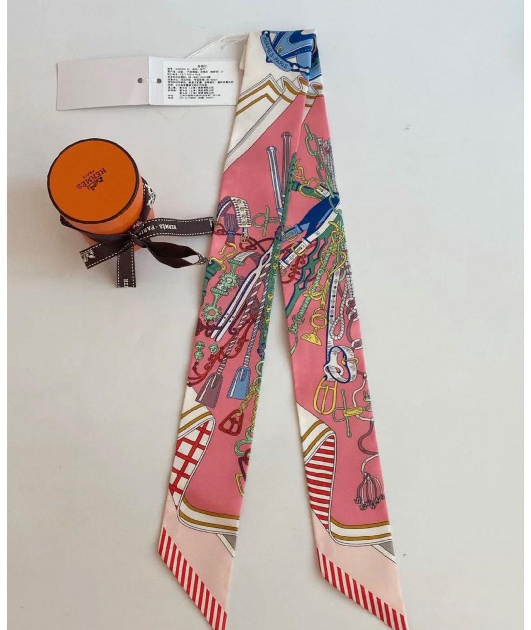 HERMES Мульти шелковый платок, фото 4