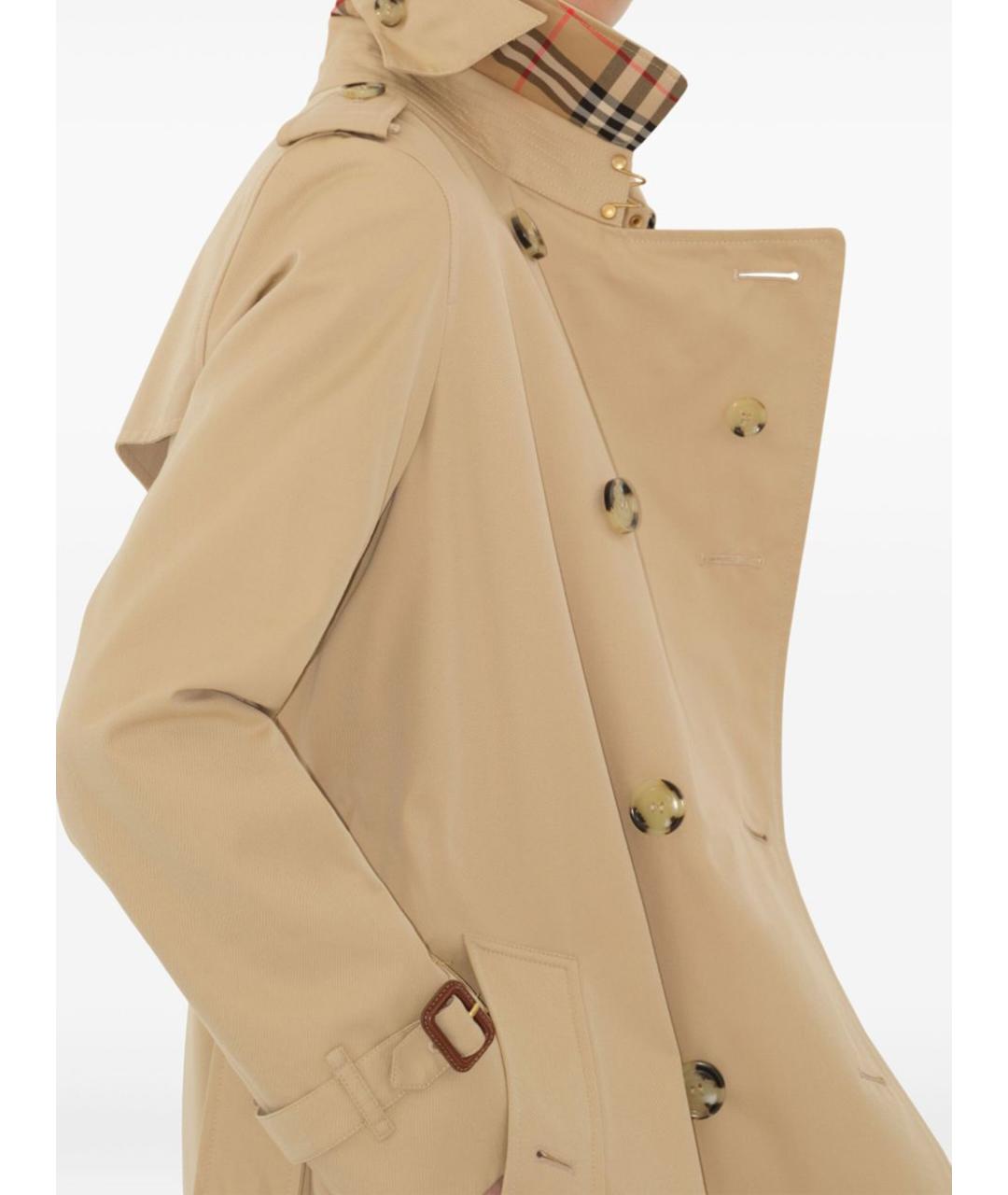 BURBERRY Бежевый хлопковый тренч/плащ, фото 4