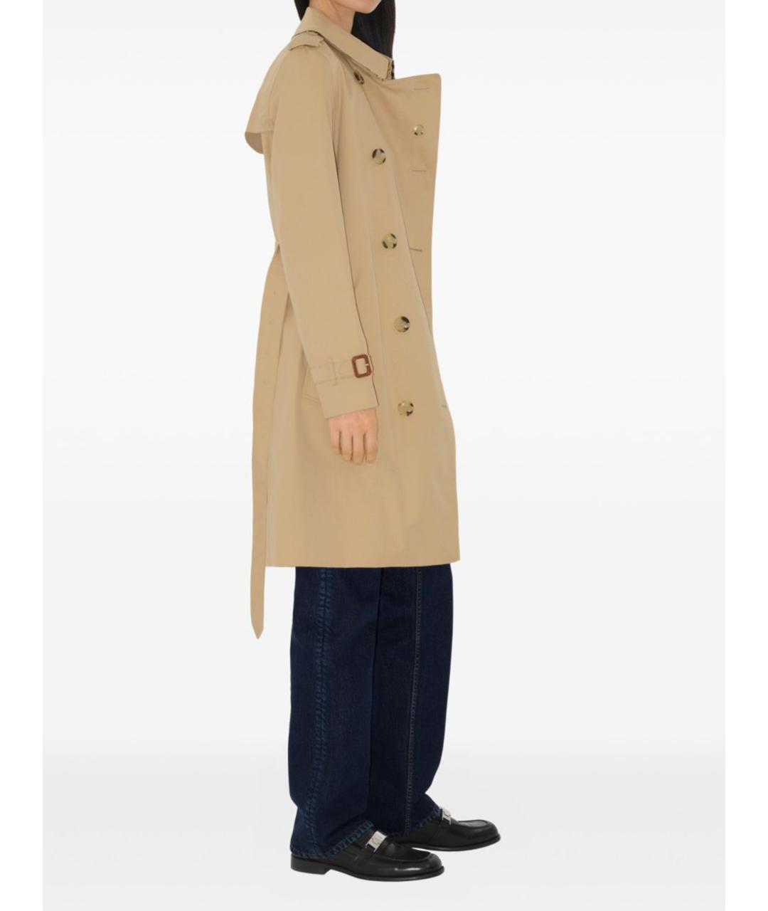 BURBERRY Бежевый хлопковый тренч/плащ, фото 3