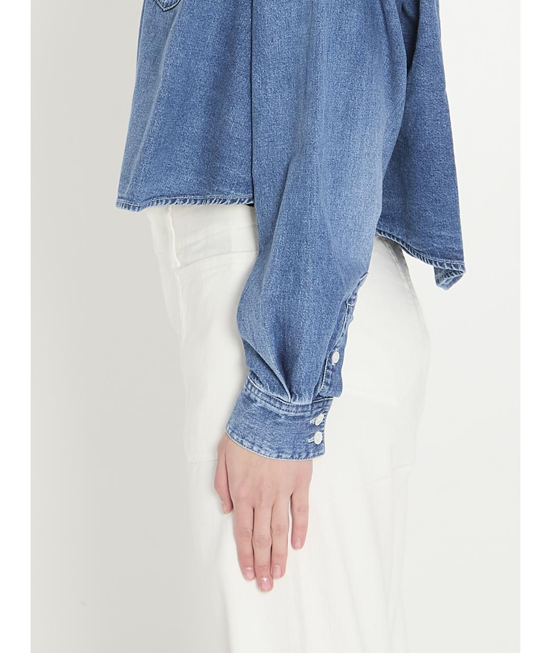 CELINE Синяя хлопковая рубашка, фото 4