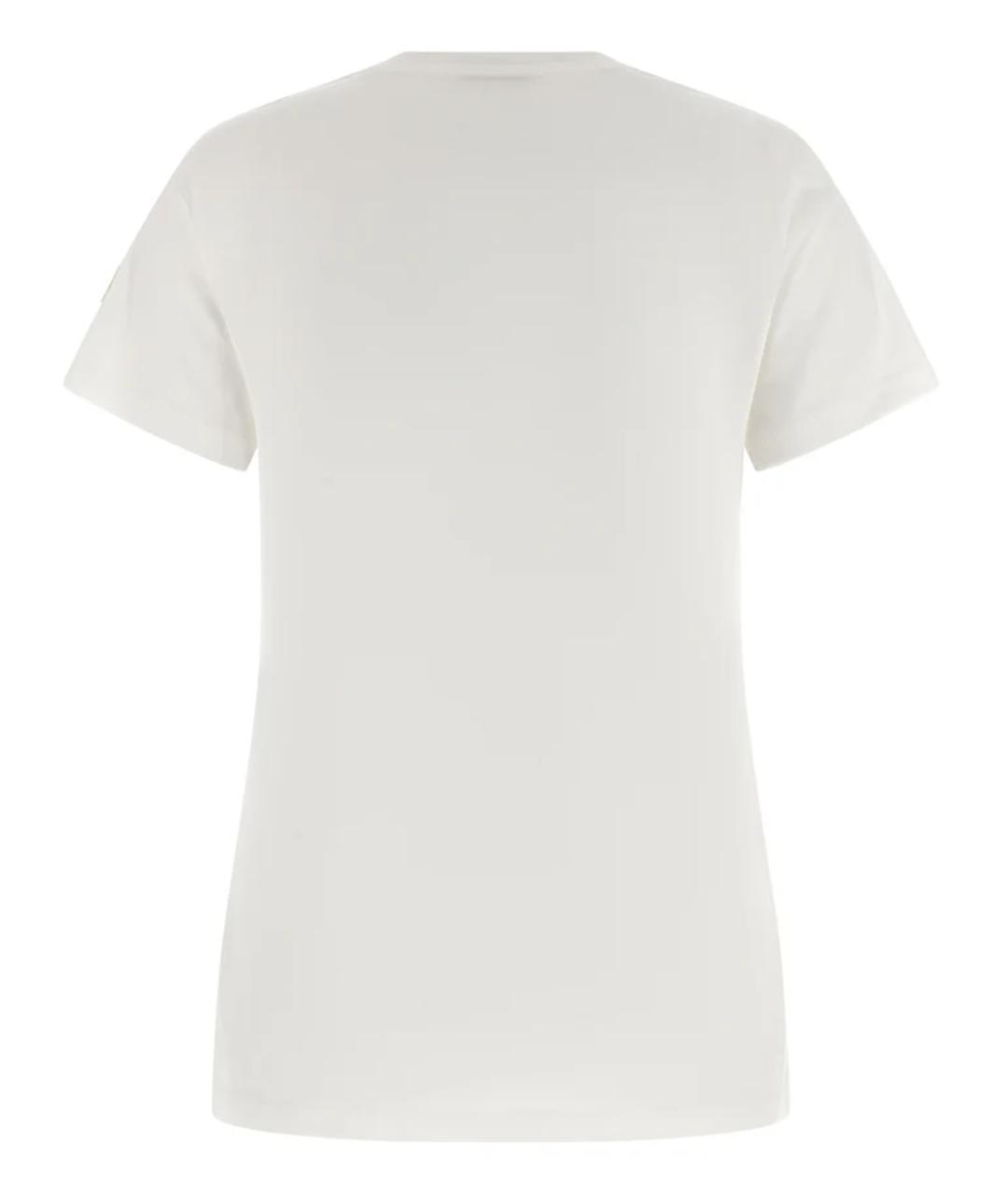 MONCLER Белая хлопковая футболка, фото 4