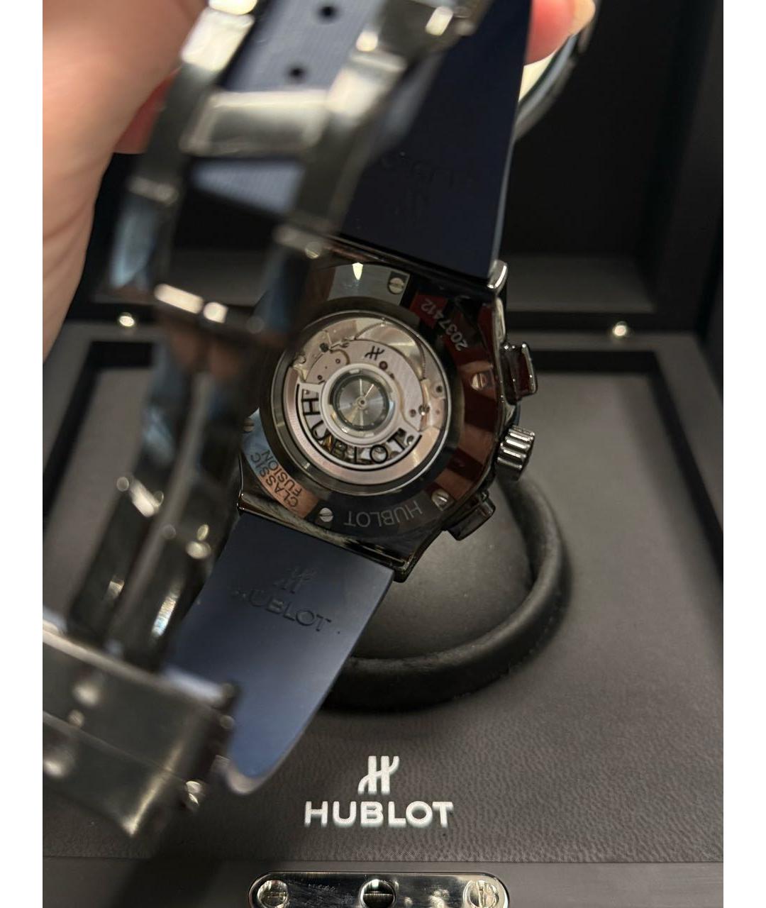 HUBLOT Черные керамические часы, фото 5