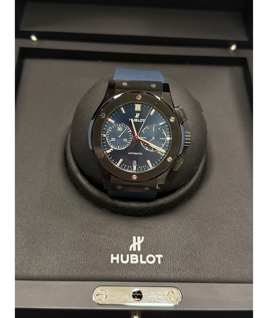 HUBLOT Черные керамические часы, фото 4