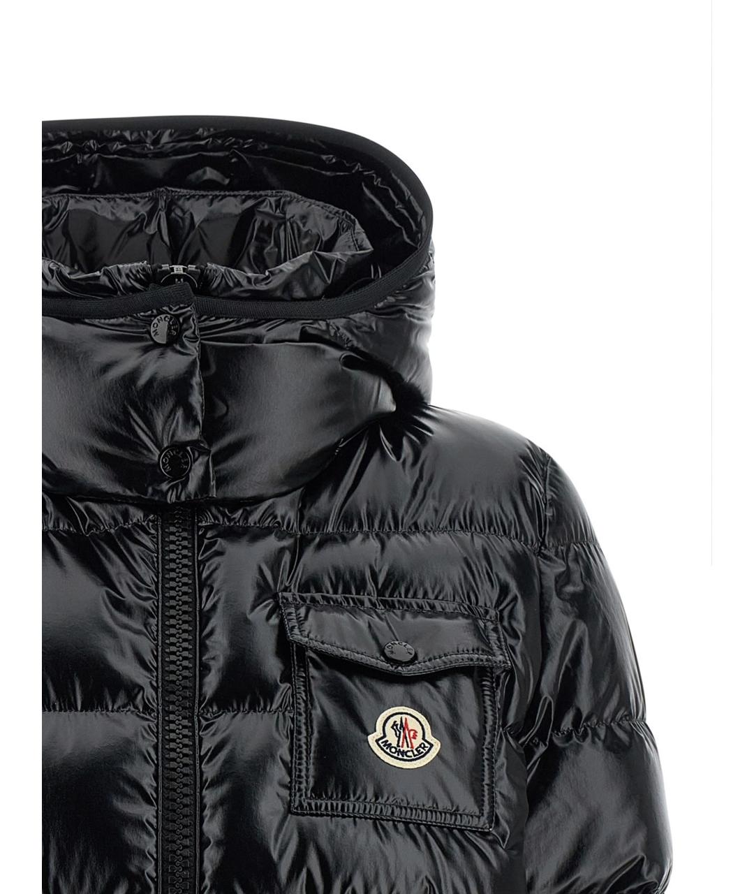MONCLER Черная полиамидовая куртка, фото 2