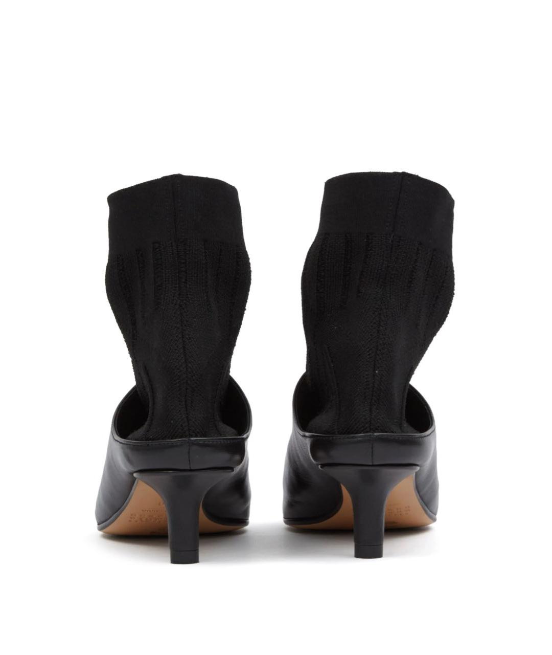 MM6 MAISON MARGIELA Черные кожаные ботильоны, фото 3