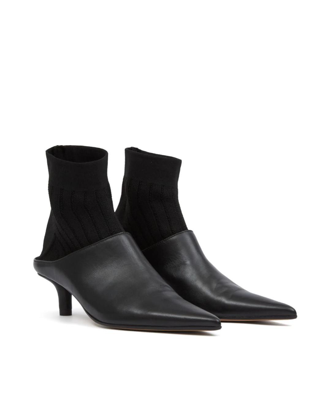 MM6 MAISON MARGIELA Черные кожаные ботильоны, фото 2