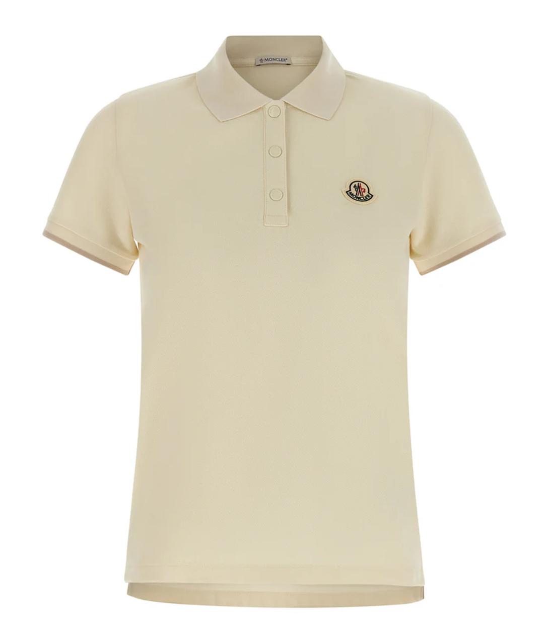 MONCLER Бежевая хлопковая футболка, фото 1