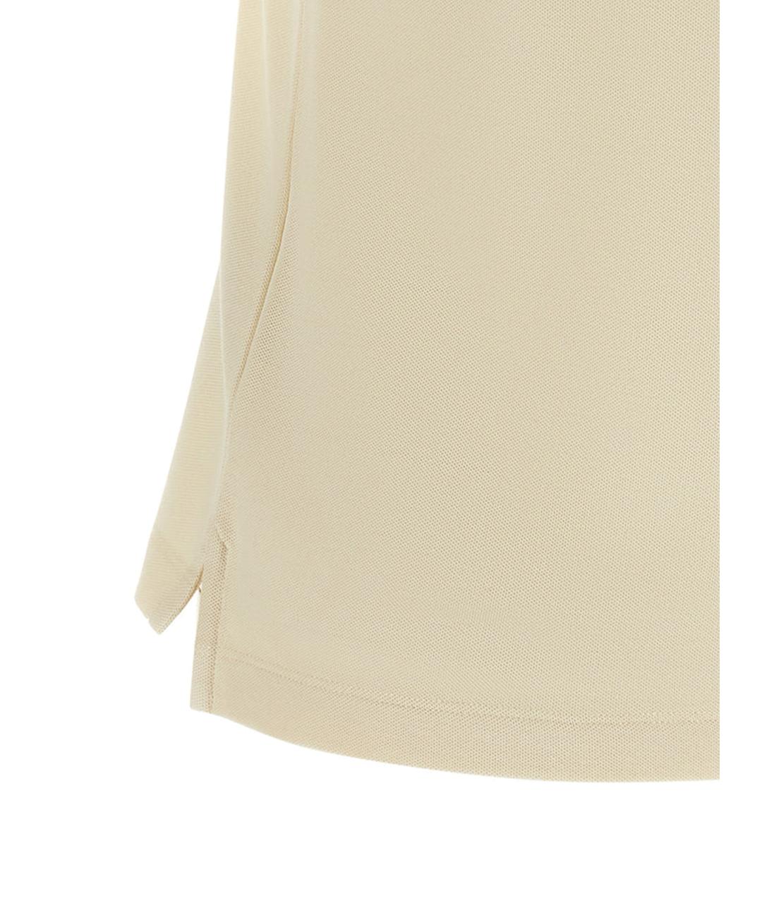 MONCLER Бежевая хлопковая футболка, фото 3