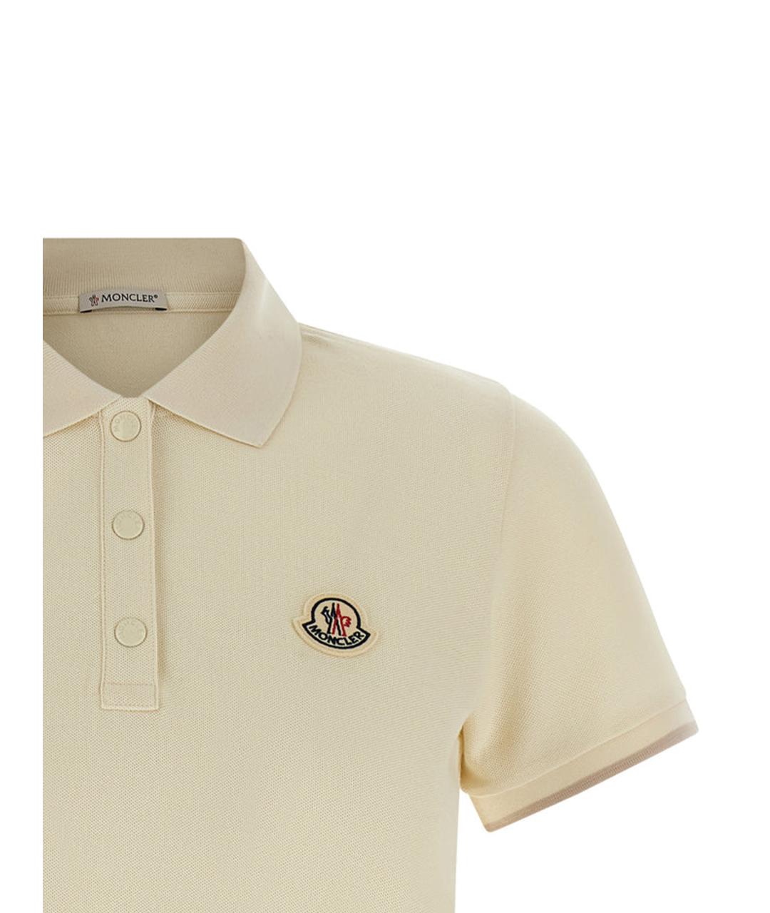 MONCLER Бежевая хлопковая футболка, фото 2