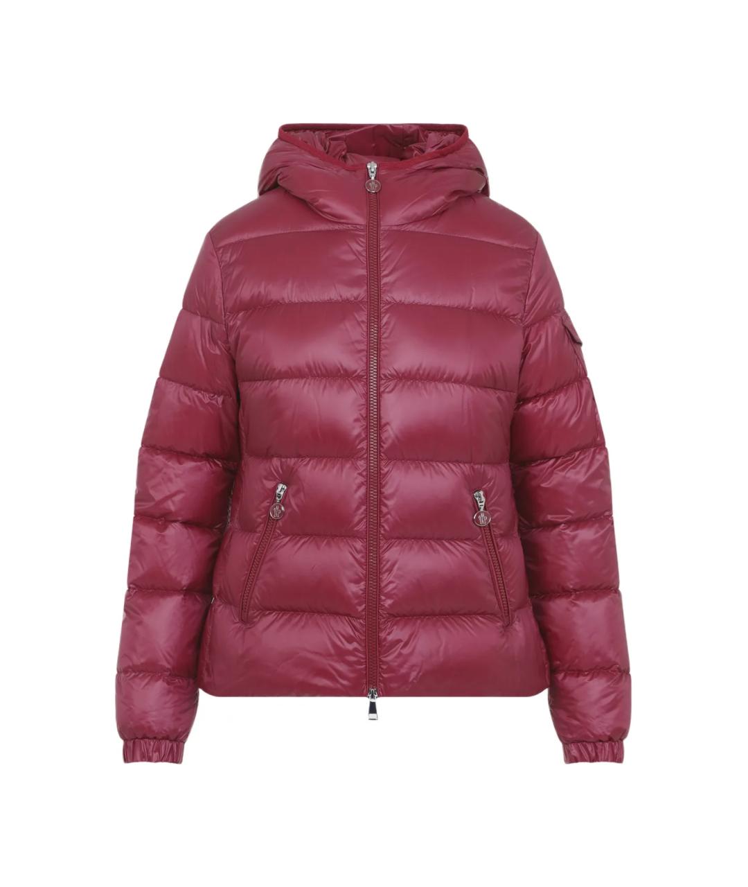 MONCLER Розовый полиамидовый пуховик, фото 1